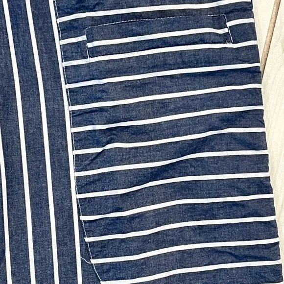 Tulip Brand Lightweight Cotton Striped Cropped Pants Sz XS - Picture 10 of 12